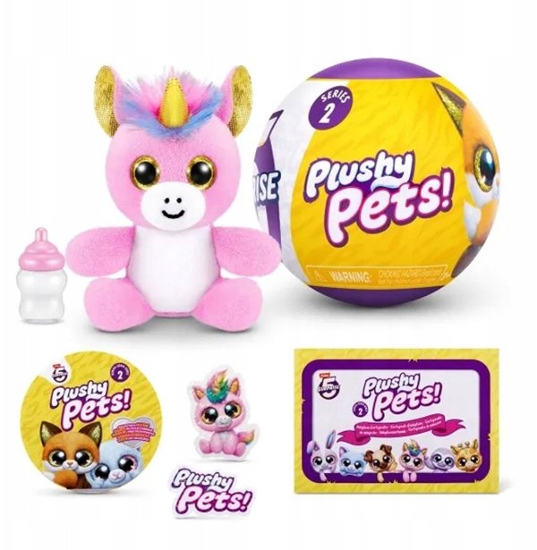 5 Surprise 5SURPRISE Μινιατούρες Plushy Pets Σειρά 2 - Παιχνίδι Έκπληξη με Λούτρινο Κατοικίδιο (Τυχαία Επιλογή) 77488GQ2