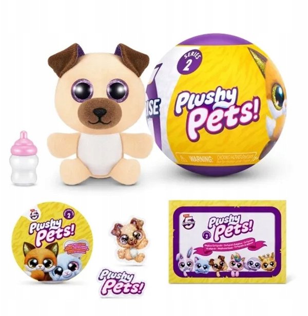 5 Surprise 5SURPRISE Μινιατούρες Plushy Pets Σειρά 2 - Παιχνίδι Έκπληξη με Λούτρινο Κατοικίδιο (Τυχαία Επιλογή) 77488GQ2