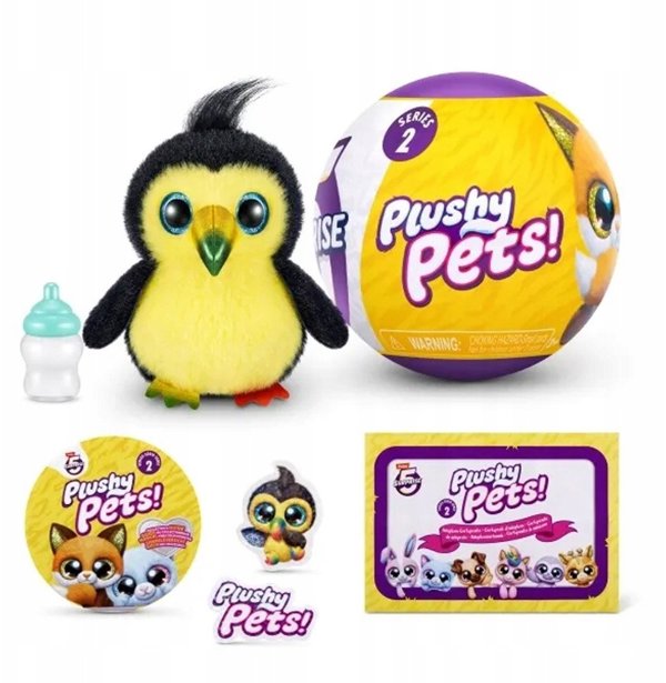 5 Surprise 5SURPRISE Μινιατούρες Plushy Pets Σειρά 2 - Παιχνίδι Έκπληξη με Λούτρινο Κατοικίδιο (Τυχαία Επιλογή) 77488GQ2