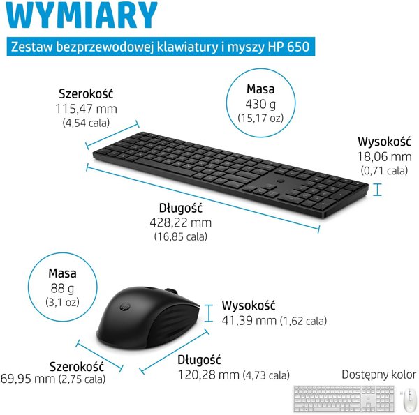 HP 650 Ασύρματο Πληκτρολόγιο και Ποντίκι Σετ, Ελληνικό Layout