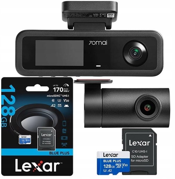 70mai T400 3-καναλιών + Κάρτα Lexar 128GB