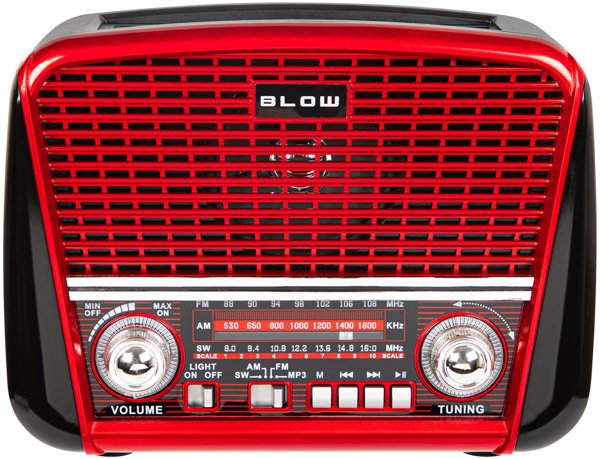 77-556# Φορητό αναλογικό ραδιόφωνο AM/FM BT Blow RA17 ηλιακό κόκκινο