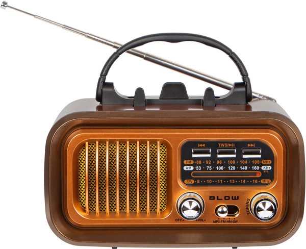 Ραδιόφωνο Φορητό Αναλογικό AM/FM BT Blow RA16 Ηλιακό