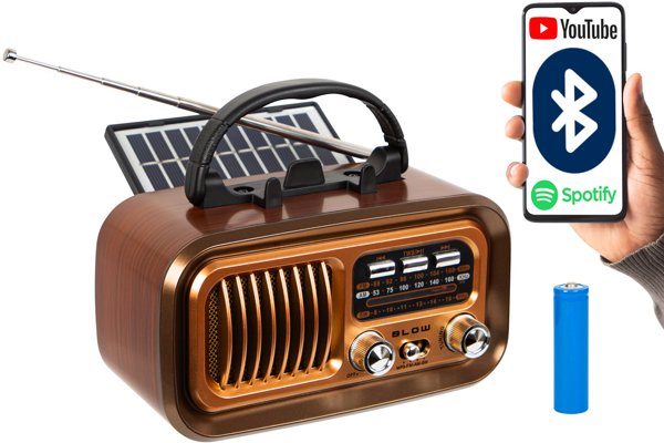 Ραδιόφωνο Φορητό Αναλογικό AM/FM BT Blow RA16 Ηλιακό