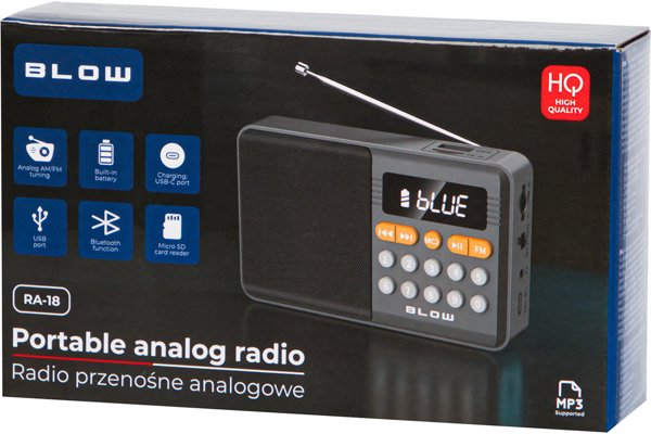 Radio przenosne analogowe AM/FM BT Blow RA18