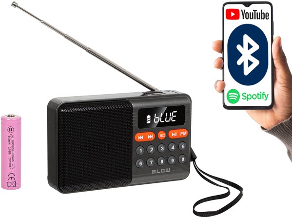 Radio przenosne analogowe AM/FM BT Blow RA18