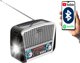 Φορητό Αναλογικό Ράδιο AM/FM με Bluetooth RA17 Blow Ασημί Ηλιακό