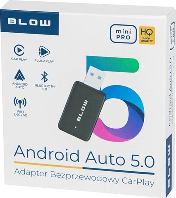 78-446# Bezprzewodowy adapter carplay / androidauto 5.0 carconnect uniwersalny blow mini pro