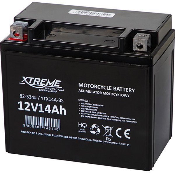82-334# Akumulator motocyklowy 12v 14ah xtreme