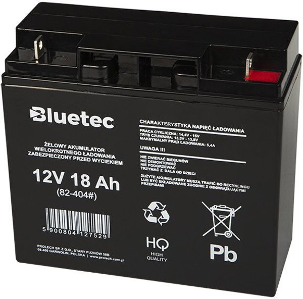 Akumulator zelowy 12V 18Ah Bluetec