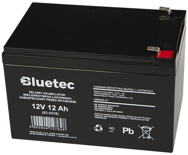 82-407 Akumulator zelowy 12v 12ah bluetec