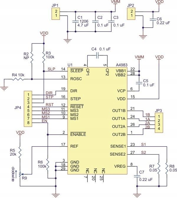 A4988 - sterownik silnika krokowego RepRap 35V/2A - Pololu 1182}