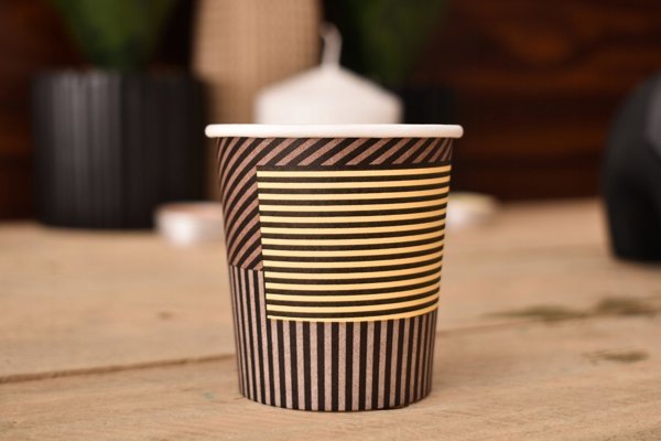 Abena Ποτήρι Χάρτινο Coffee Cup Lines Gastro Καφέ, 10-12cl, 4oz, 6x6.2cm - 50 Τεμάχια