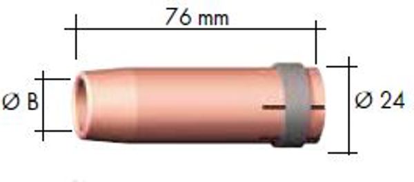 ABICOR BINZEL Dysza gazowa cylindryczna MB GRIP 26KD 20x76x24mm - 145.0051