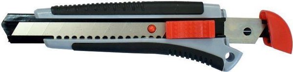 Abraboro Μαχαίρι Γενικής Χρήσης με Λεπίδα 18mm, Αντιολισθητική Λαβή Soft-Grip, Περιλαμβάνει 2 Ανταλλακτικές Λεπίδες