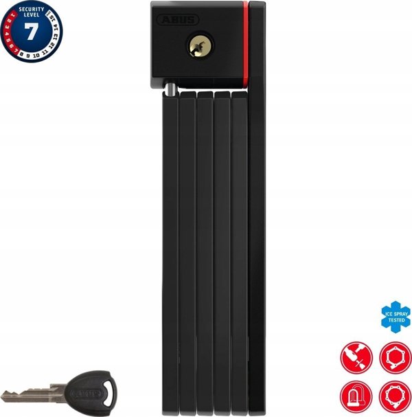 Κλειδαριά Ποδηλάτου Abus Bordo uGrip 5700K/80, Πτυσσόμενη, 80cm, Μαύρο