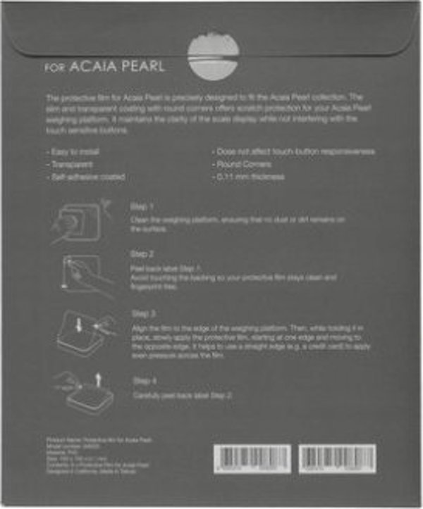 Acaia Acaia Pearl Protective Film - Φύλλα προστασίας - 6 τεμ.
