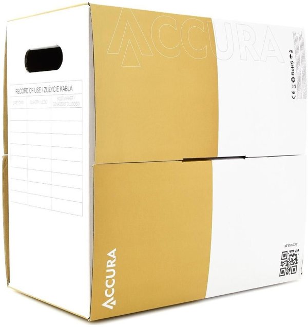 Accura UTP 100Mb/s 305.0m drut CCA zolty
