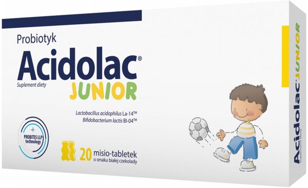 ACIDOLAC_Junior suplement diety Czekolada 20 tabletek