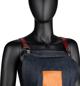 Activeshop BB-16 Ποδιά Κουρέα Jean με Δερμάτινες Λεπτομέρειες, Ρυθμιζόμενη One Size