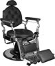 Καρέκλα κουρέα Activeshop Gabbiano Giulio Silver μαύρη