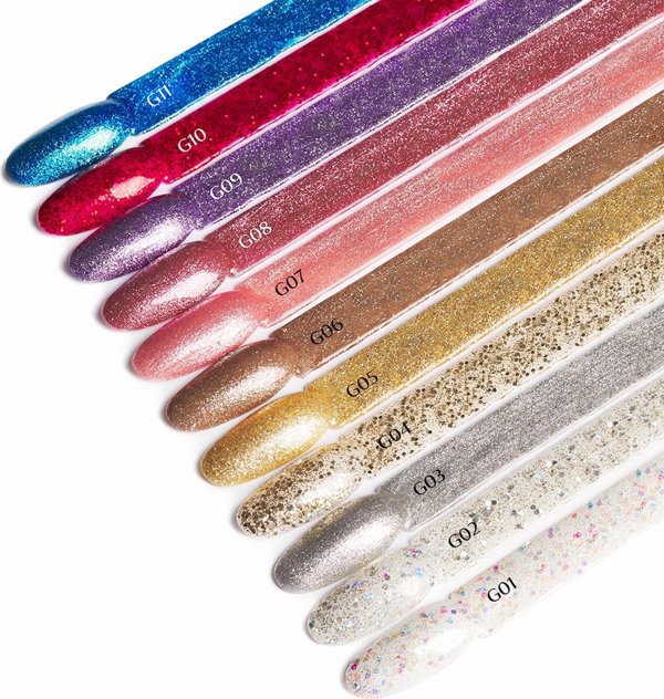 Activeshop OCHO NAILS Lakier hybrydowy glitter G03 -5 g