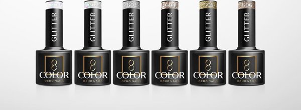 Activeshop OCHO NAILS Lakier hybrydowy glitter G03 -5 g