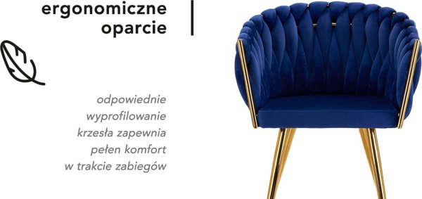 Activeshop 4Rico καρέκλα QS-GW06G βελούδινο μπλε