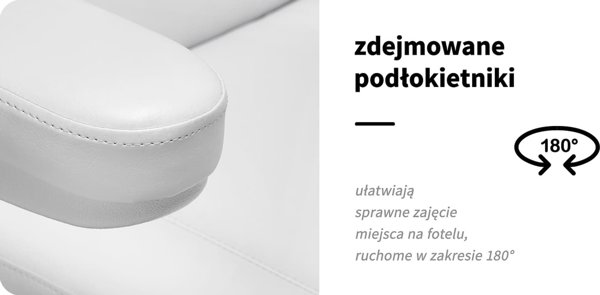 Activeshop Ηλεκτρική καρέκλα αισθητικής SILLON CLASSIC 3 κινητήρες με θέρμανση λευκή