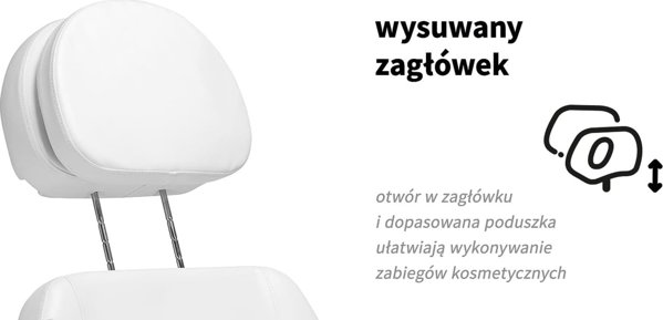 Activeshop Ηλεκτρική καρέκλα αισθητικής SILLON CLASSIC 3 κινητήρες με θέρμανση λευκή