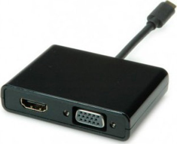 Προσαρμογέας AV Secomp STANDARD Τύπος C - προσαρμογέας HDMI/VGA, M/F, μαύρο, 0,1 m