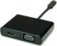 Προσαρμογέας AV Secomp STANDARD Τύπος C - προσαρμογέας HDMI/VGA, M/F, μαύρο, 0,1 m