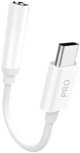 Προσαρμογέας ήχου Dudao L16C Pro USB-C σε mini jack 3,5 mm – λευκός