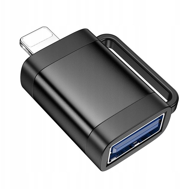 Adapter OTG Lightning do USB A Hoco UA31A czarny