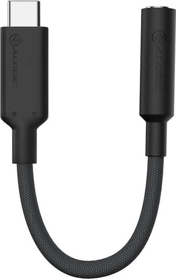 Alogic Elements Pro Αντάπτορας USB-C σε Jack 3.5mm, Μαύρο (ELPC35A-BK)