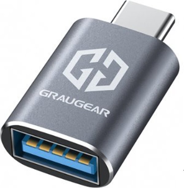Graugear G-AD-ATC-10G-2 Προσαρμογέας USB 3.2 Gen2 Type-A σε Type-C, Γκρι, 10 Gbit/s