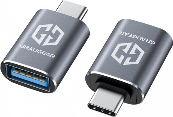 Graugear G-AD-ATC-10G-2 Προσαρμογέας USB 3.2 Gen2 Type-A σε Type-C, Γκρι, 10 Gbit/s