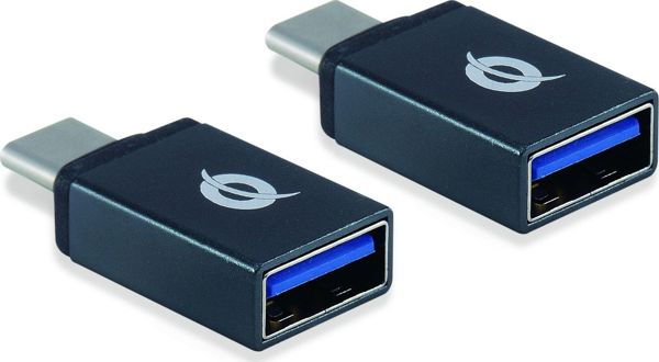 Conceptronic Προσαρμογέας USB-C σε USB 3.0 DONN03G, Γωνιακός Αντάπτορας, Μαύρο