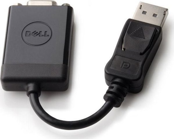 Dell Προσαρμογέας DisplayPort σε VGA (D-Sub), Μαύρος, Επιχρυσωμένο Βύσμα