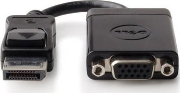 Dell Προσαρμογέας DisplayPort σε VGA (D-Sub), Μαύρος, Επιχρυσωμένο Βύσμα
