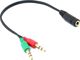 Adapter AV Hertz Jack 3.5mm - Jack 3.5mm x2 czarny (AK268A)