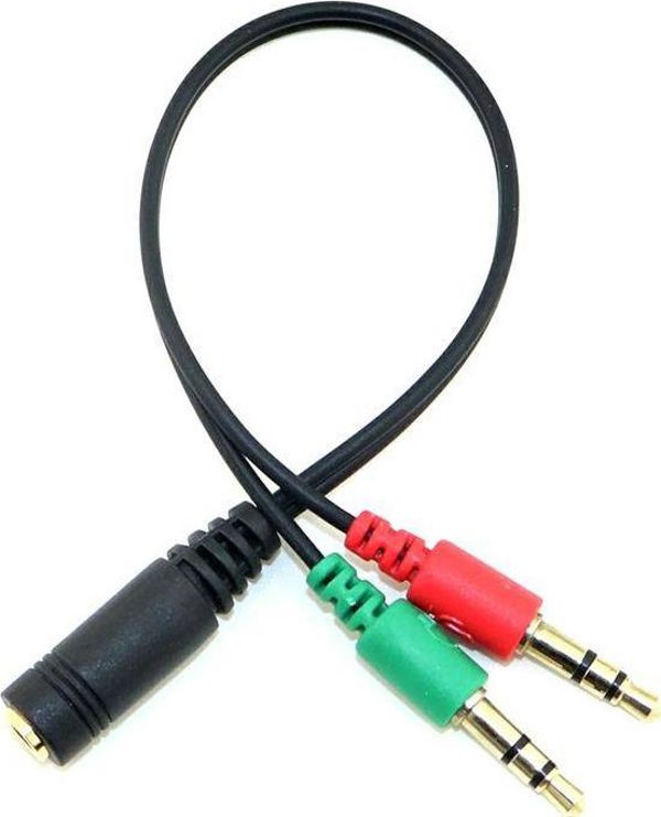 Adapter AV Hertz Jack 3.5mm - Jack 3.5mm x2 czarny (AK268A)