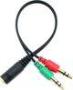 Adapter AV Hertz Jack 3.5mm - Jack 3.5mm x2 czarny (AK268A)