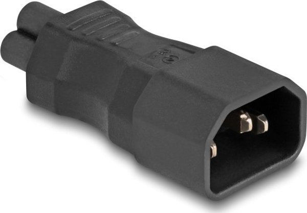 Delock Προσαρμογέας IEC 60320 C14 σε IEC 60320 C5 (80468), Αντάπτορας Τροφοδοσίας, Μαύρο