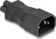 Delock Προσαρμογέας IEC 60320 C14 σε IEC 60320 C5 (80468), Αντάπτορας Τροφοδοσίας, Μαύρο