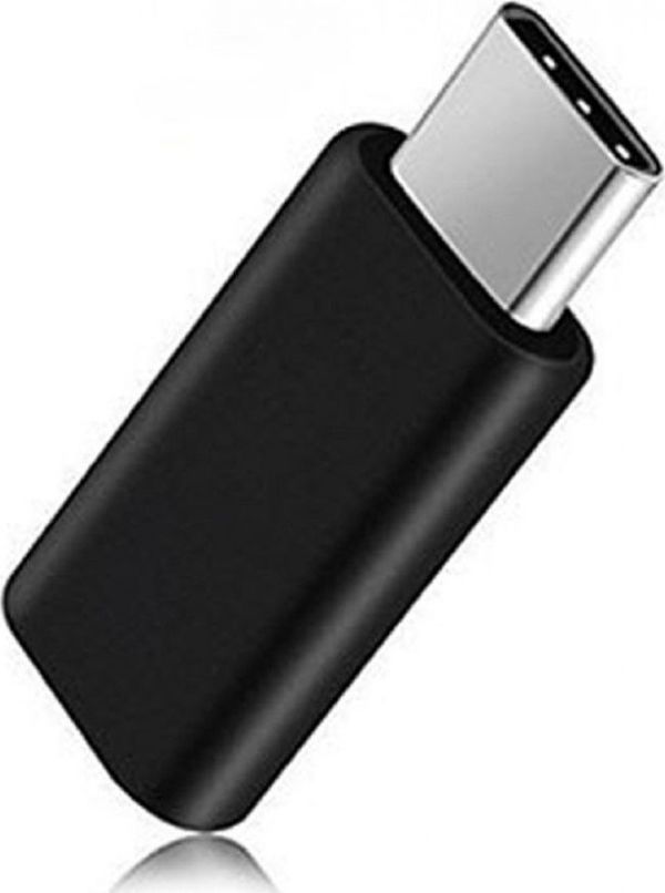 Προσαρμογέας USB Partner Tele.com PA-30 USB-C σε microUSB, Μαύρο