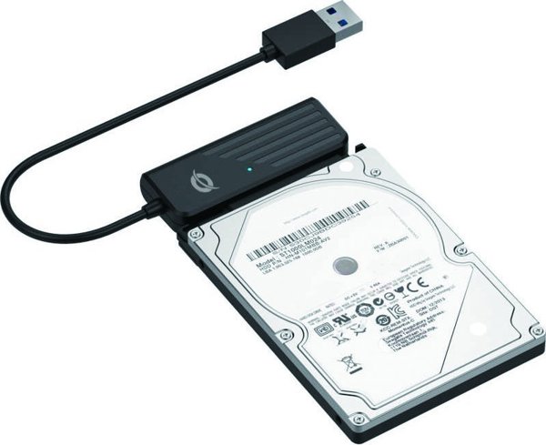 Conceptronic ABBY01B Προσαρμογέας USB 3.0 σε SATA, Καλώδιο Μετατροπής, Μαύρο