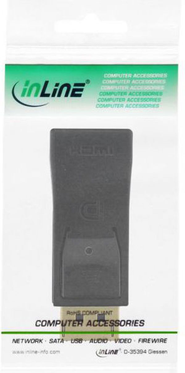 InLine Αντάπτορας DisplayPort σε HDMI, Male to Female, Full HD 1080p, Μαύρο (17198J)