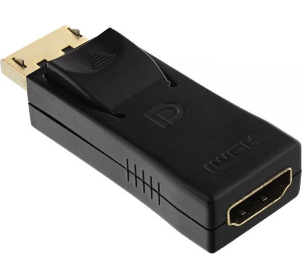 InLine Αντάπτορας DisplayPort σε HDMI, Male to Female, Full HD 1080p, Μαύρο (17198J)