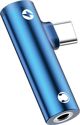 Adapter USB Usams USAMS Adapter AU07 2w1 USB-C niebieski /blue USB-C + 3,5mm SJ277TC02 (US-SJ277)